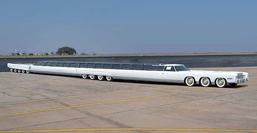 Самый длинный автомобиль в мире. Его размеры и длина.
